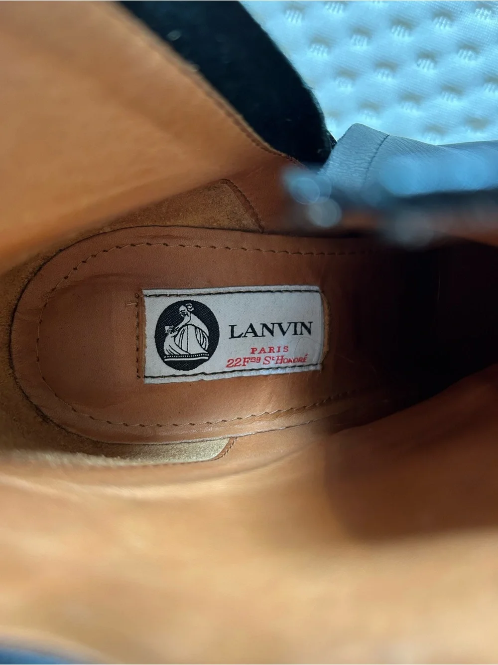Lanvin Paris Black Leather Wedge Ankle Boots Buckle EU 38 US 8 Alber Elbaz